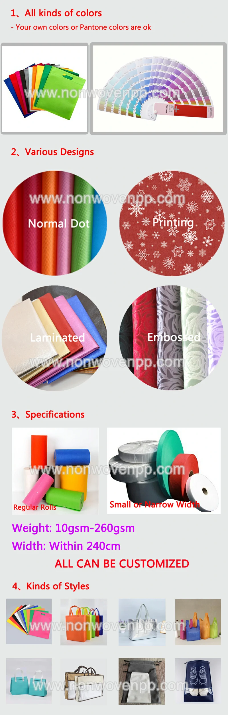 non woven fabric bag raw material